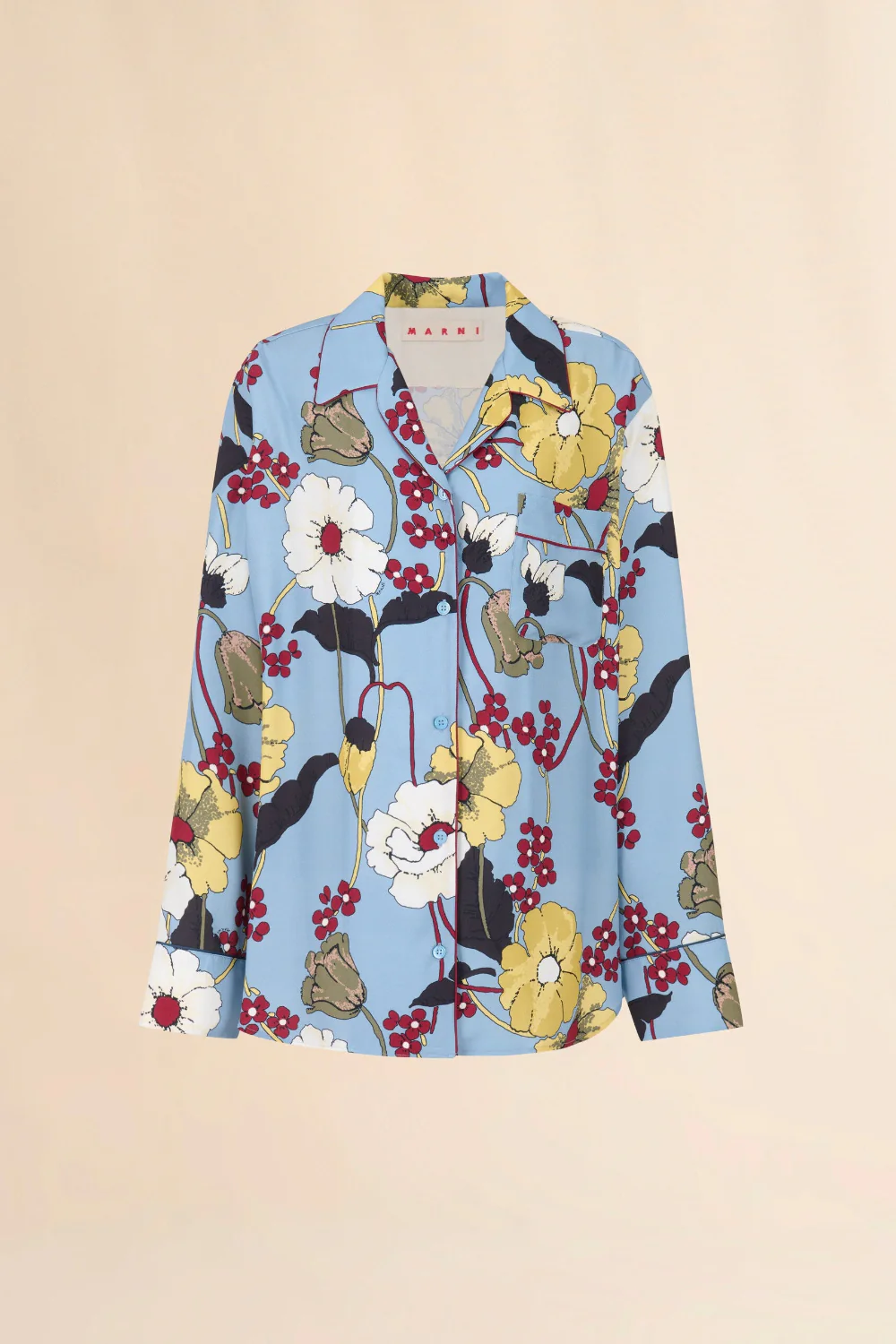 Printed Melodia Envers Satin Shirt