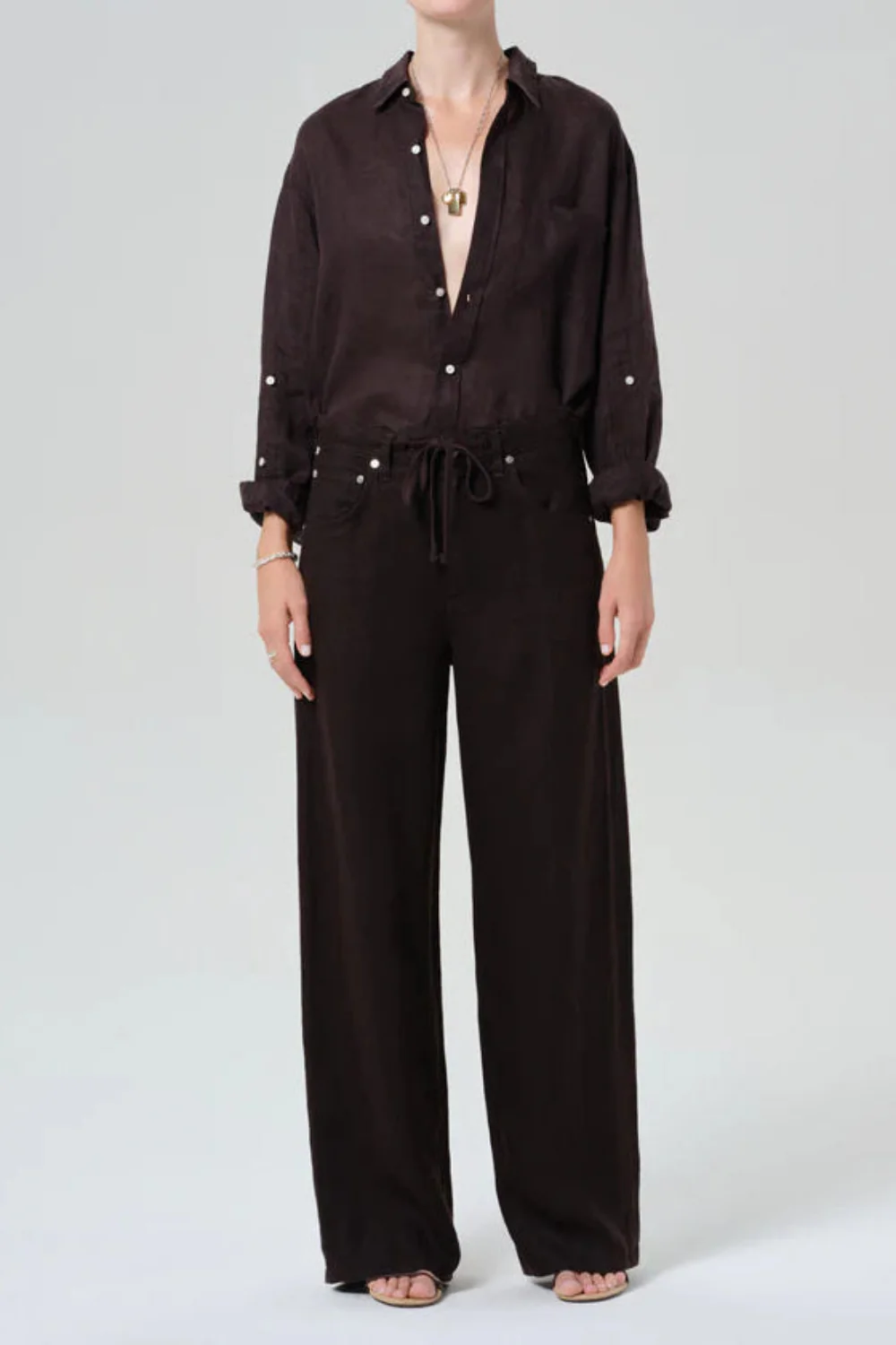 Brynn Drawstring Linen Trouser