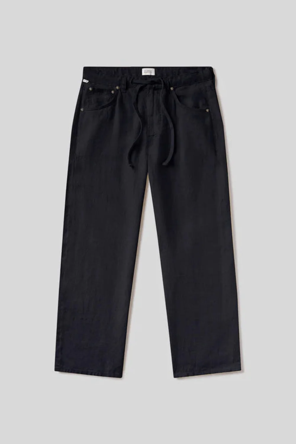 Brynn Drawstring Linen Trouser True Navy