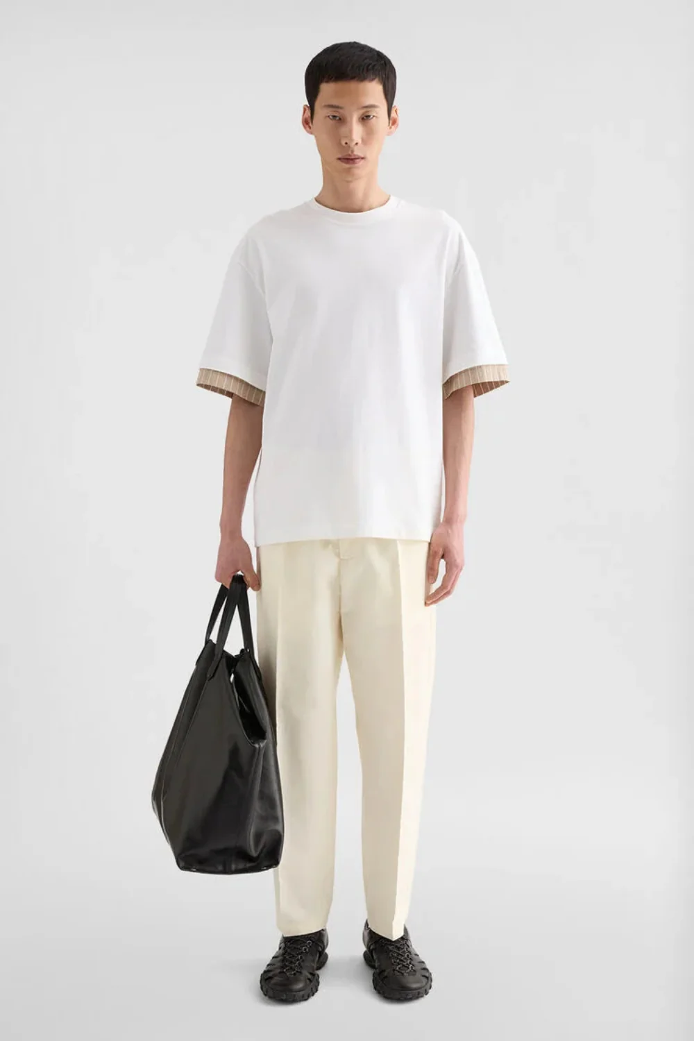 Compact Light Double Cotton Trousers