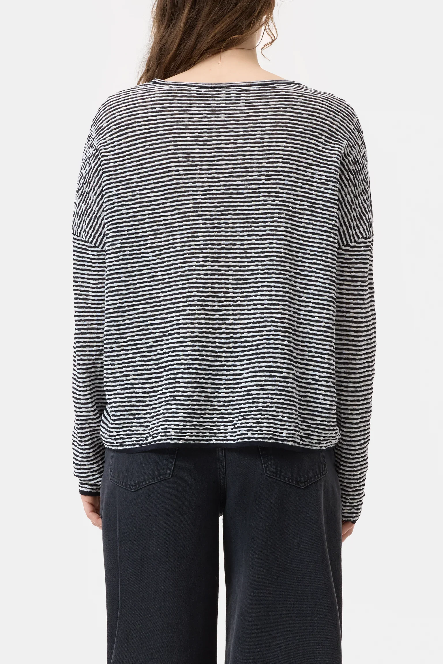 Longsleeve Shirt in Seersucker Knit - Image 2
