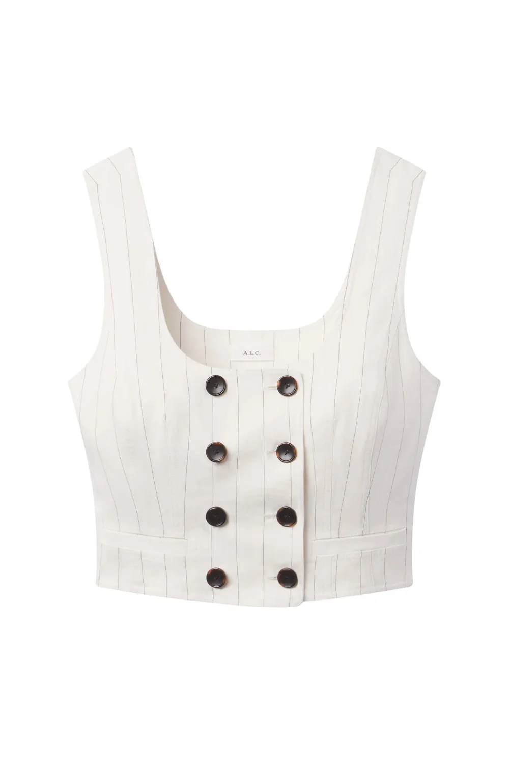 Darcy Linen Pinstripe Top
