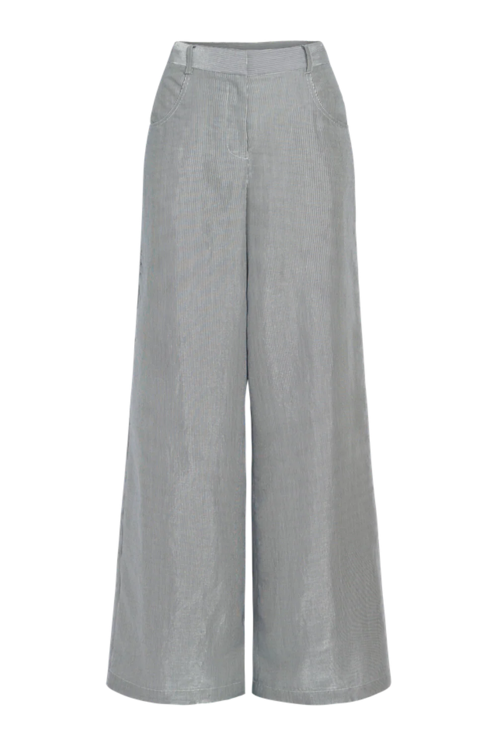 Dillon Pant in Glossy Mini Stripe White/ Blue