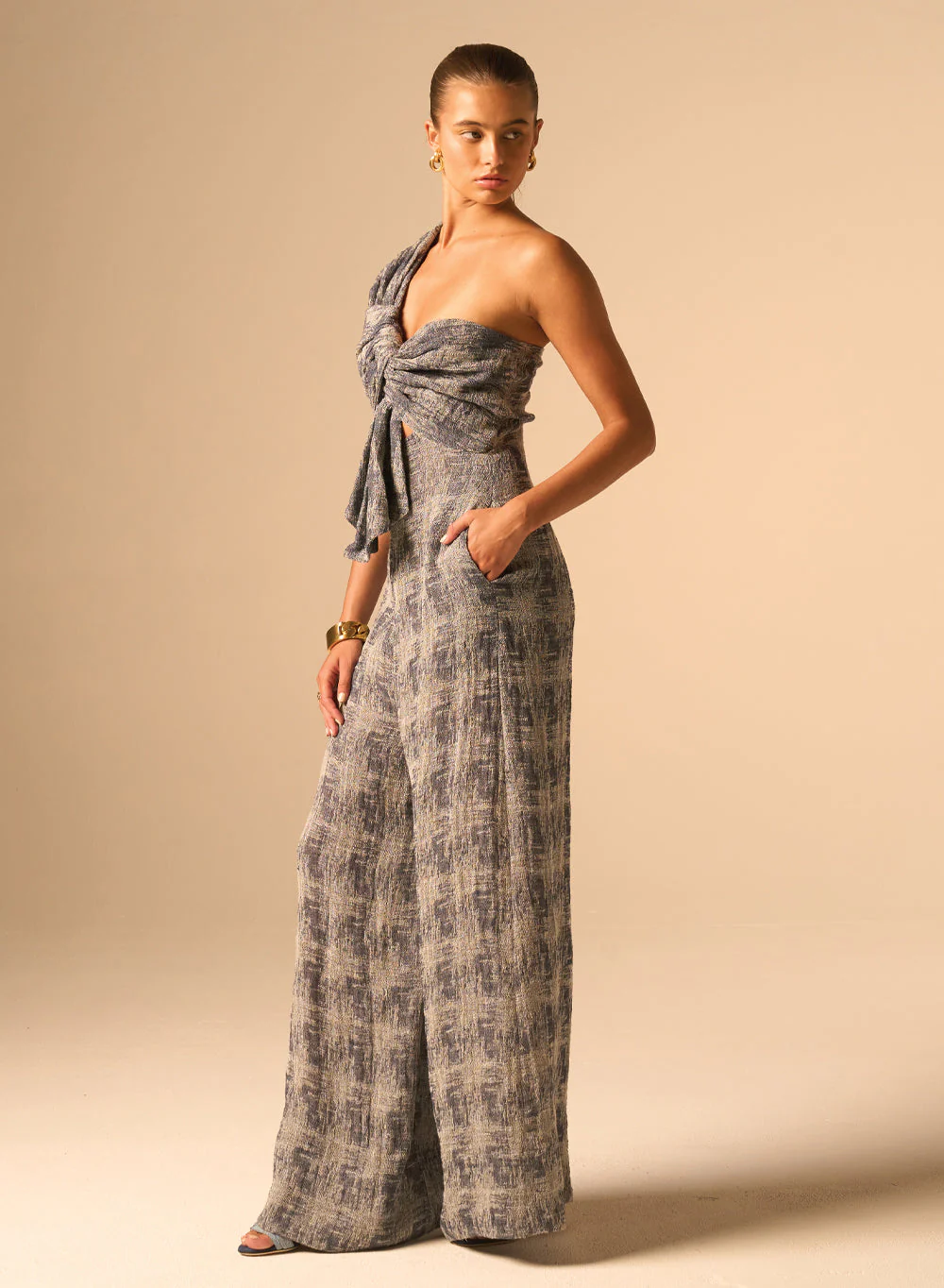 Eden Jumpsuit Blue-Beige - Image 2