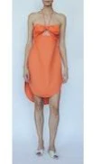 Fantasy Solid Asymmetric Short Dress with Bow (Final Sale)