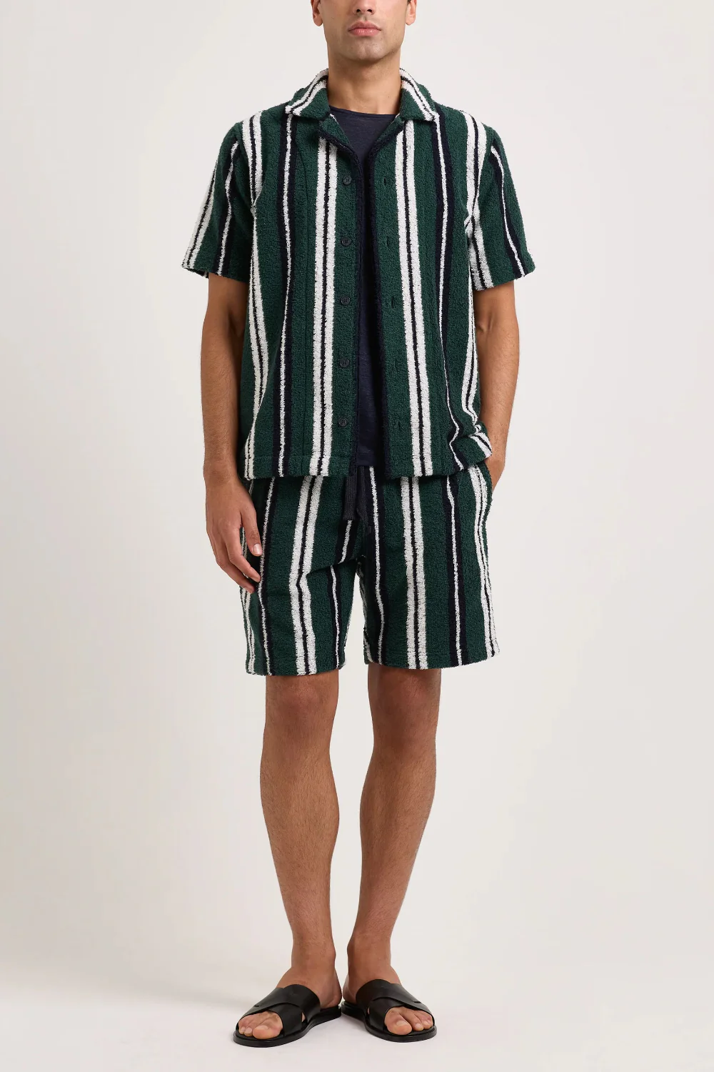 Griffith Towelling Stripe Shirt