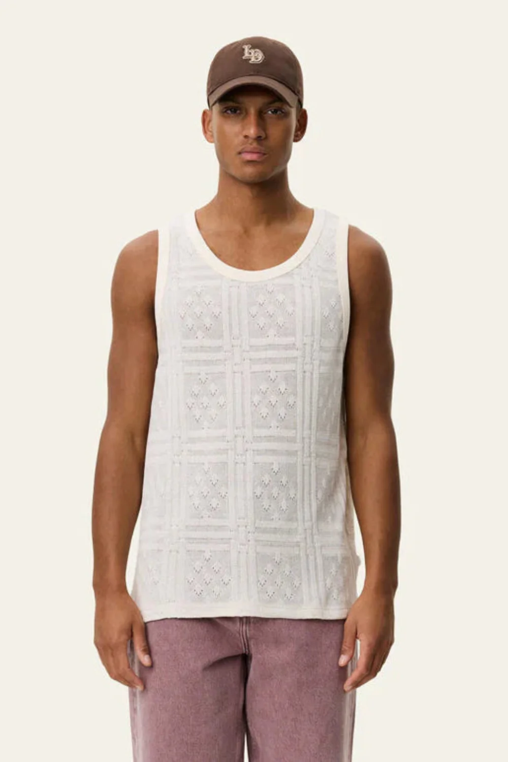 Huxley Pointelle Tank Top Eggnog