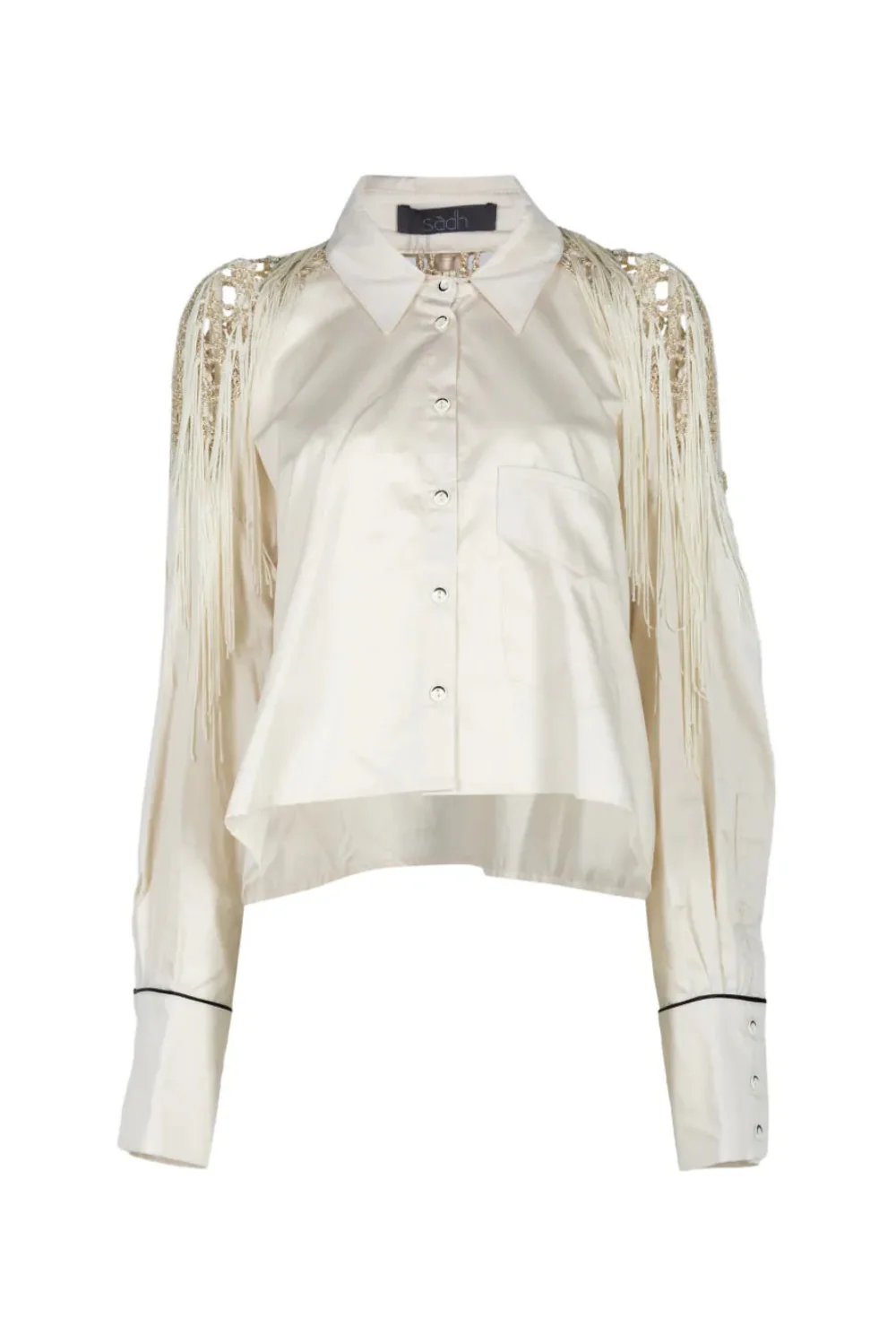 Jalsa Cropped Over Size Shirt Cream