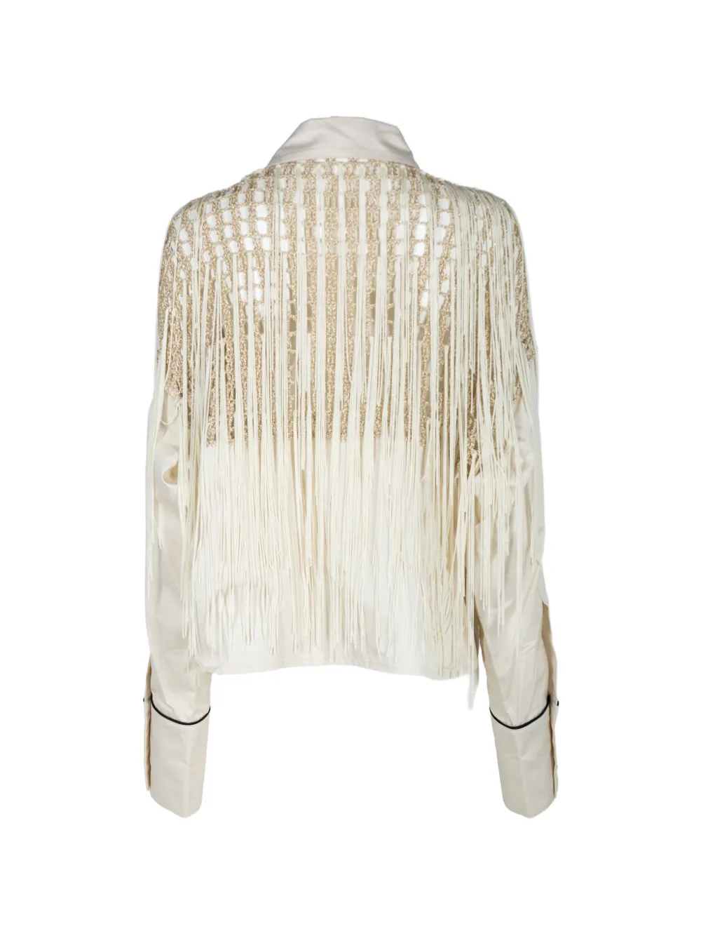 Jalsa Cropped Over Size Shirt Cream - Image 3