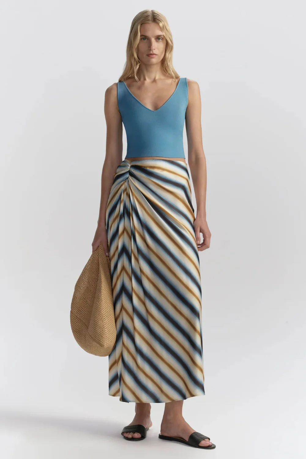 Jean Skirt Tahoe Blue-Milk Chocolate
