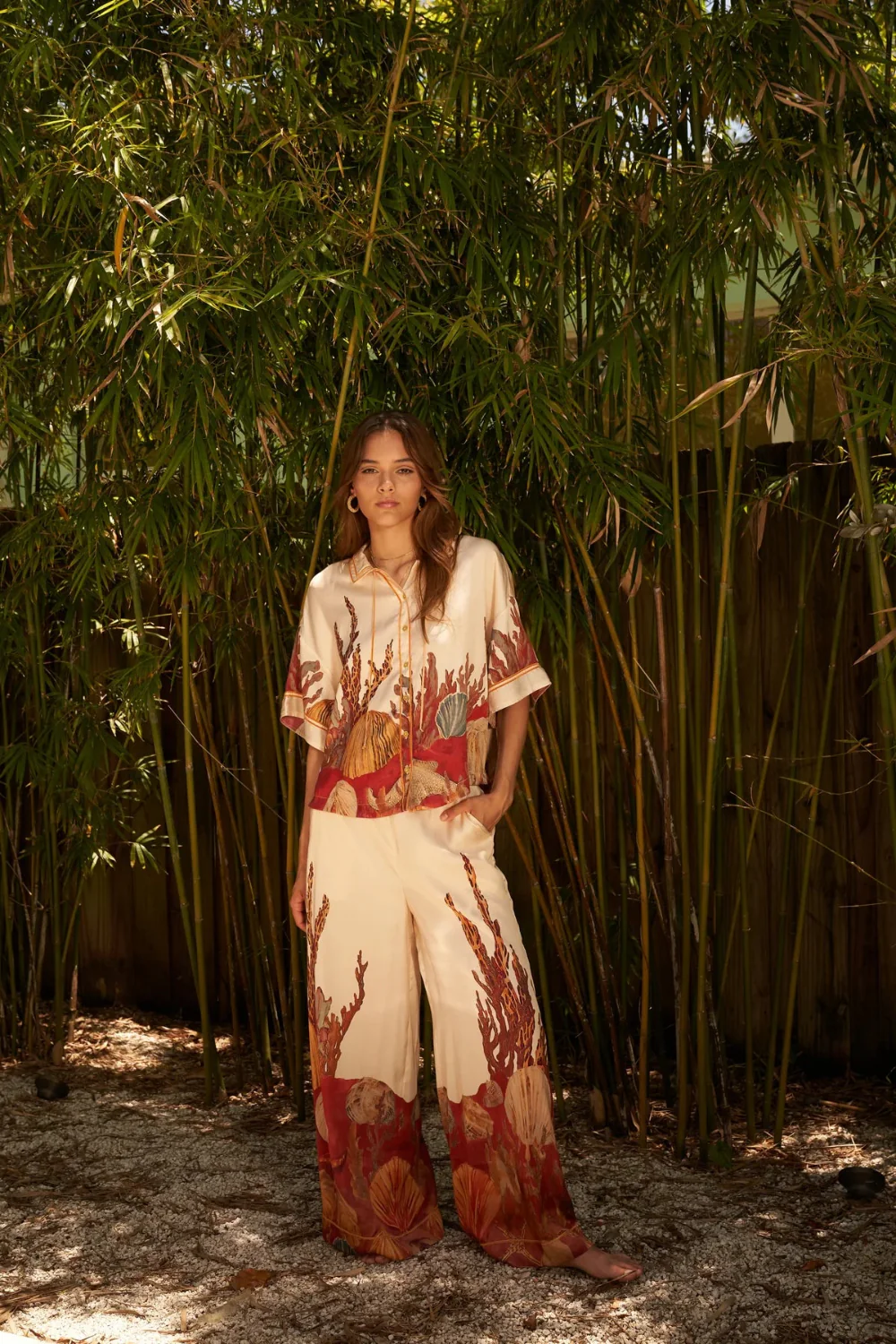 Palazzo Pant Ocean Floor Cream (Final Sale)