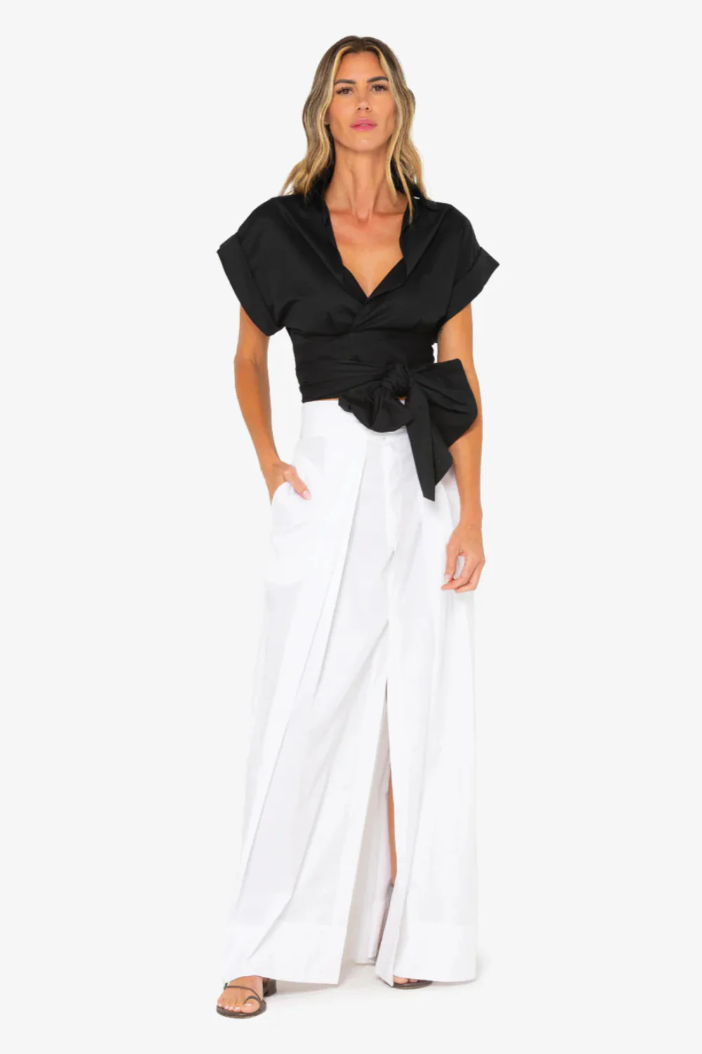 Kora Black Sateen