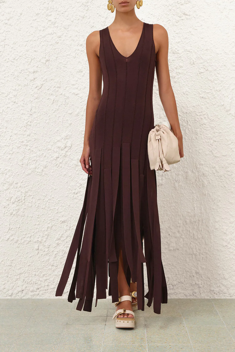 Luna Fringe Midi Dress