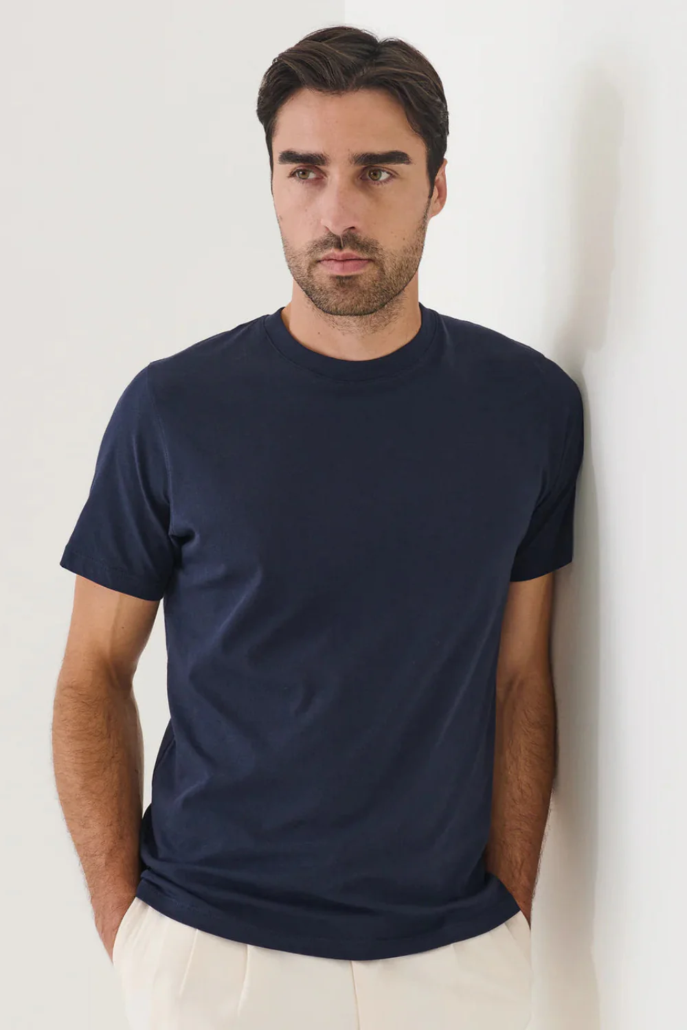 Luxury SS Pima Crew T-Shirt Midnight
