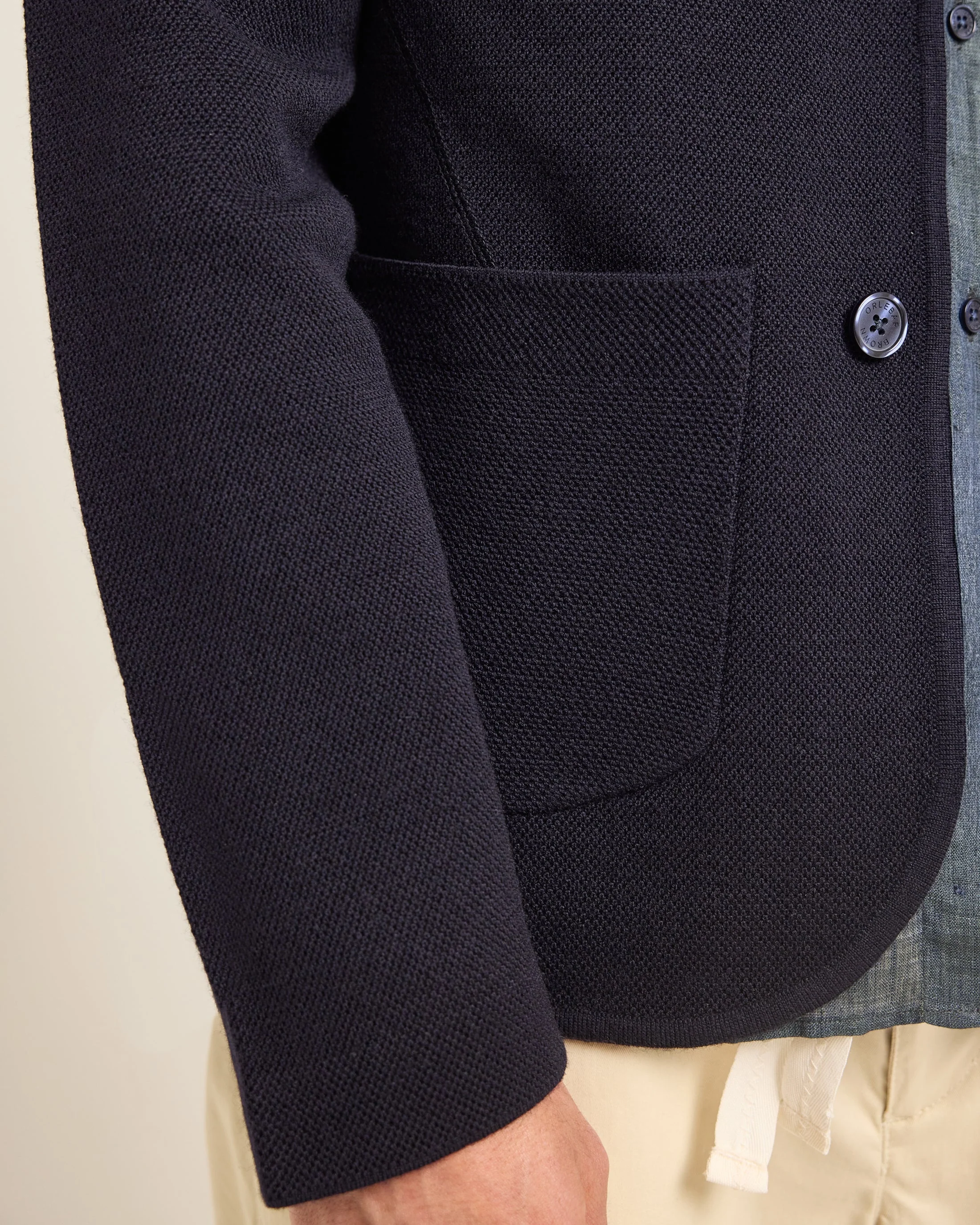 Rainer Pique Blazer Night Iris - Image 3