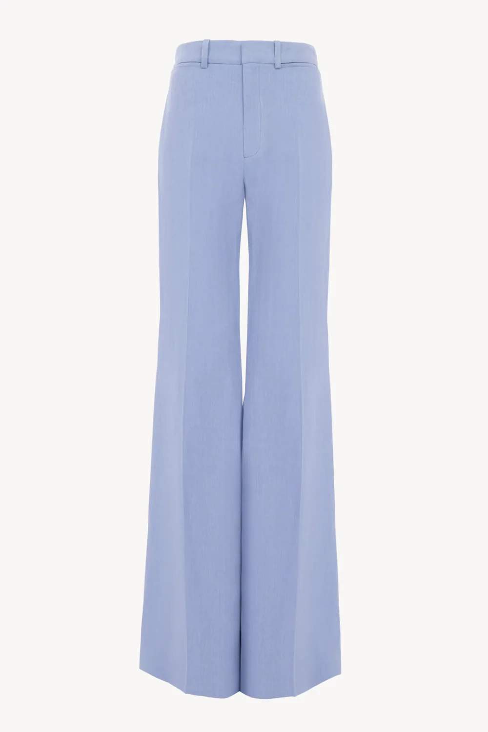 High-Rise Flared Pants Linen Crêpe
