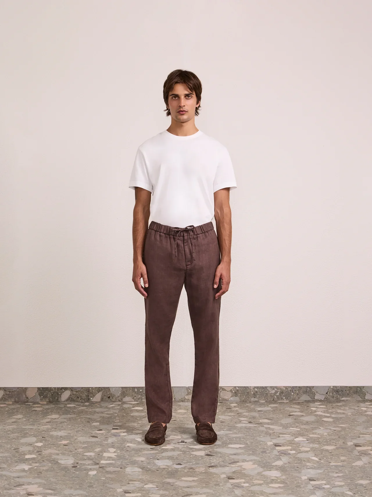 Oscar Linen Chinos Brown - Image 2
