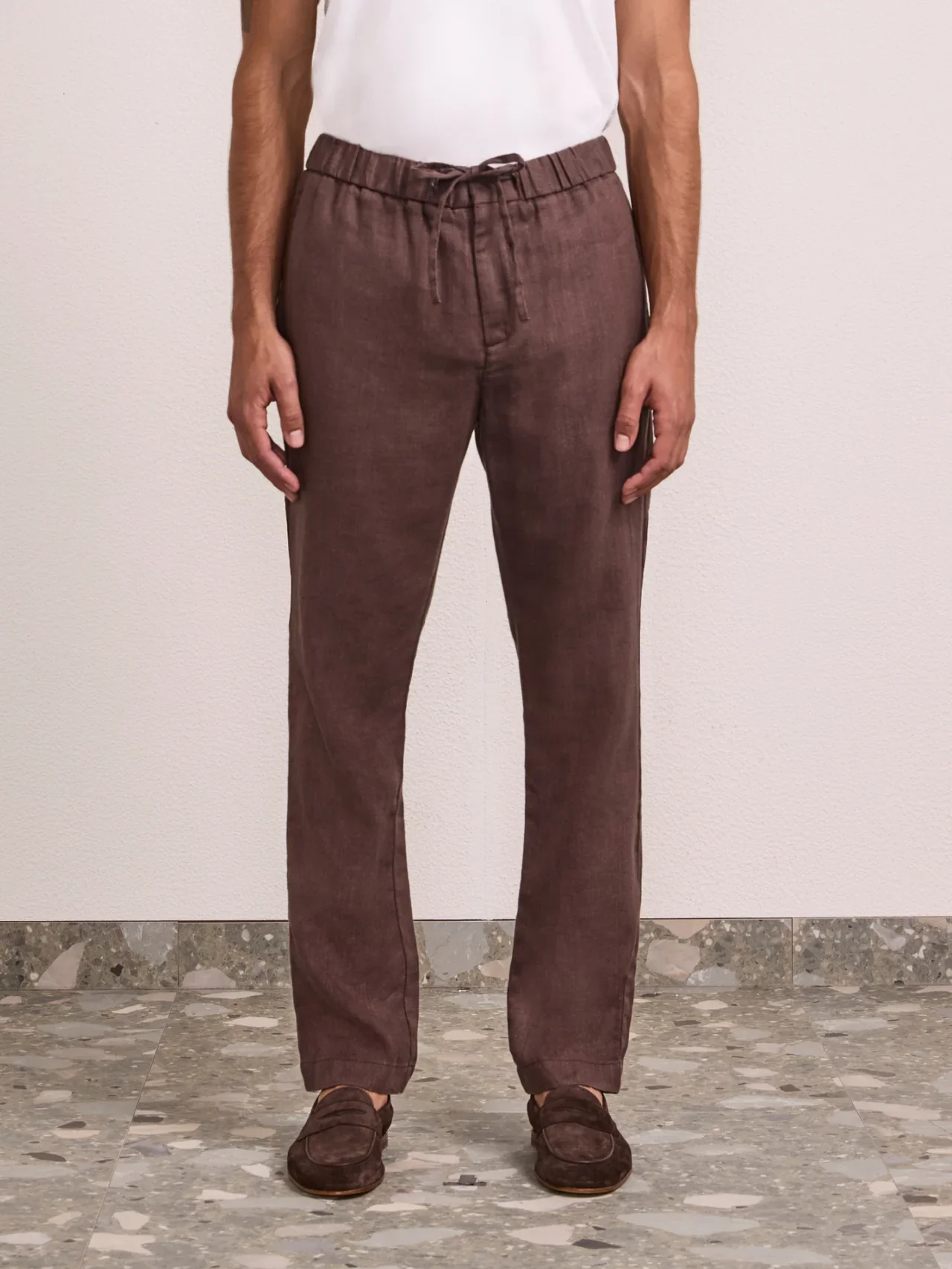 Oscar Linen Chinos Brown - Image 3