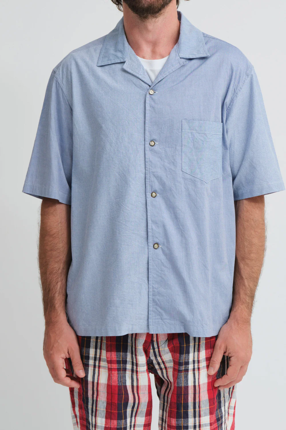 Oxford SS Open Collar Shirt (Final Sale)
