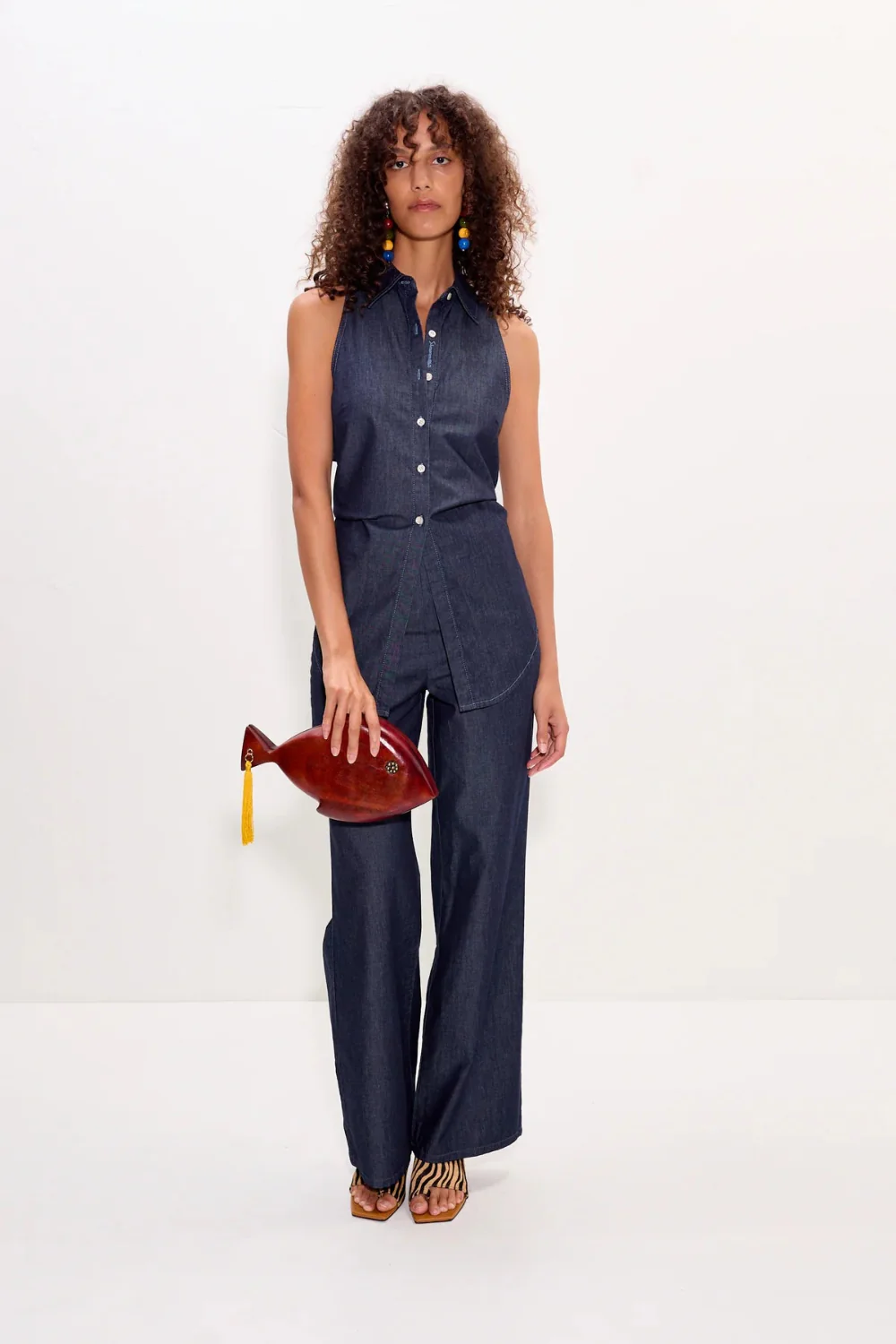 Pia Chambray Pant - Image 2