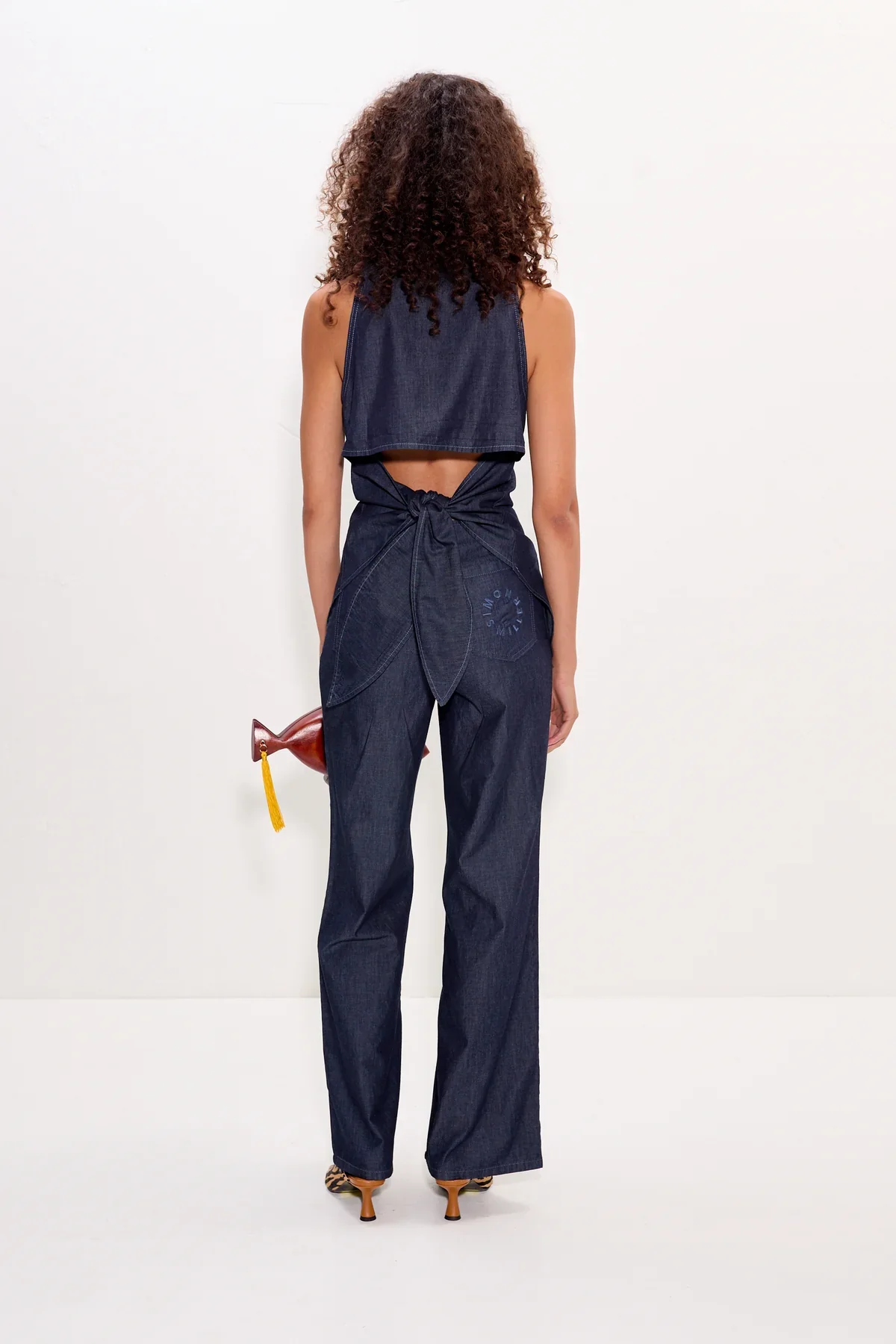 Pia Chambray Pant - Image 4