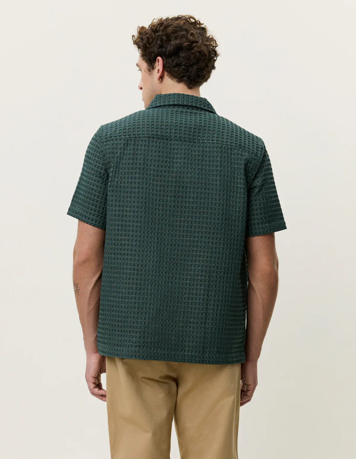 Pine Green Check Seersucker SS Shirt - Image 4