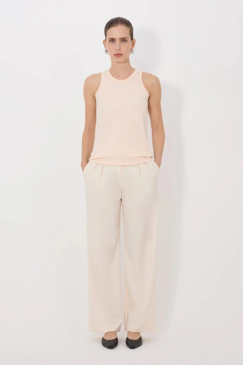 Poso Lds Tank Top Cream Rose