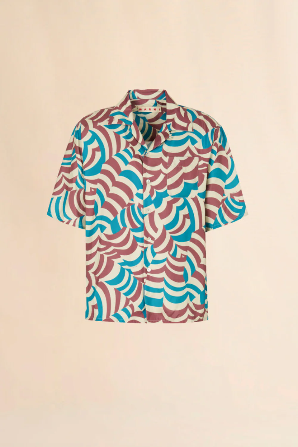 Printed Yoyo Viscose Twill Tobacco