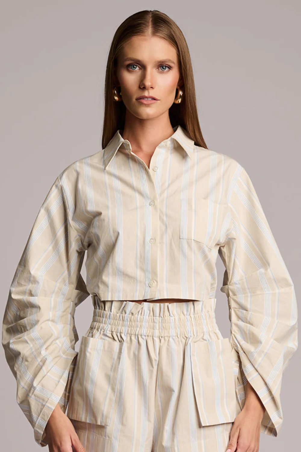 Raquel Top Beige Stripe