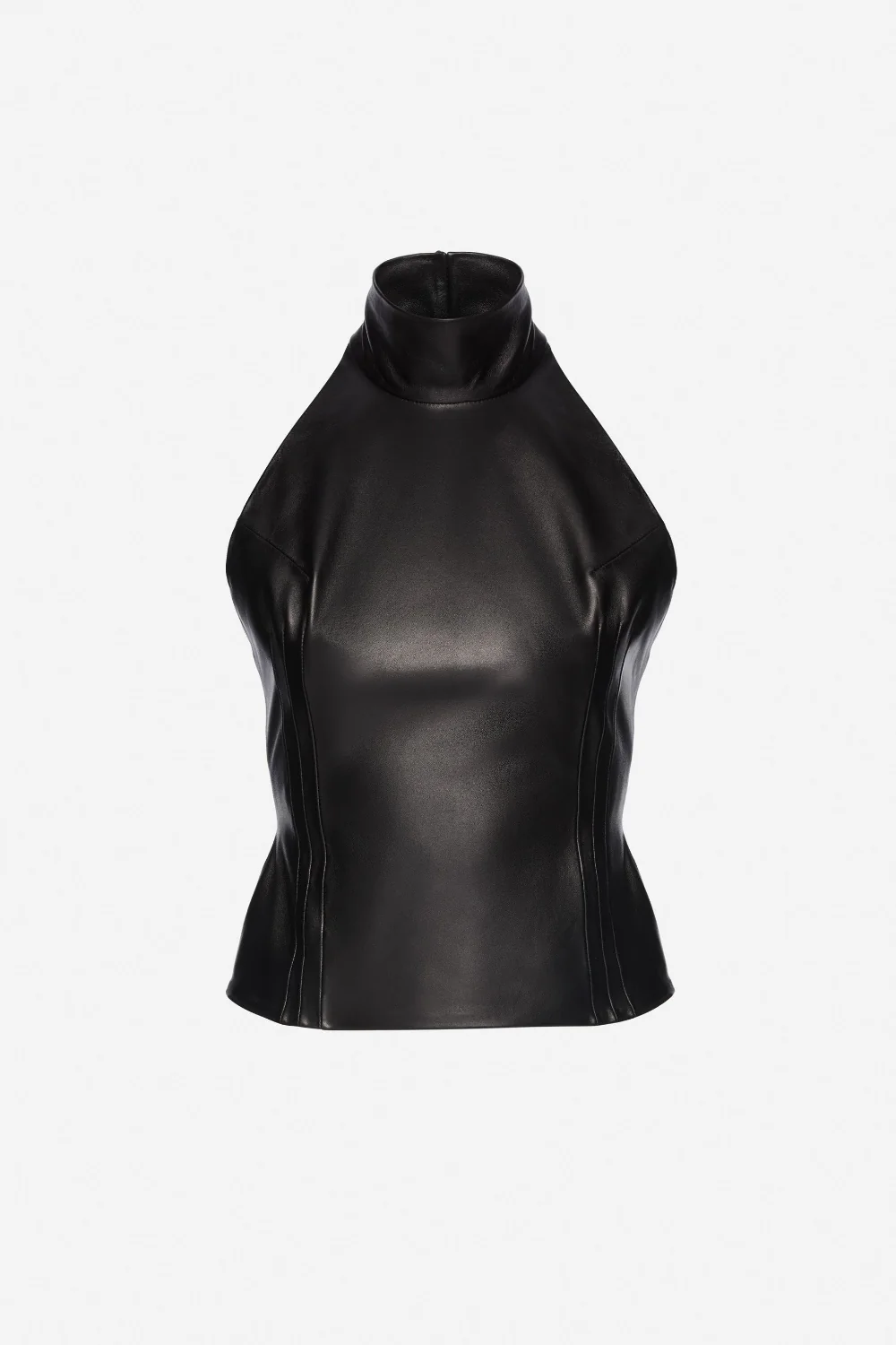 Leather Blouse 30 Black