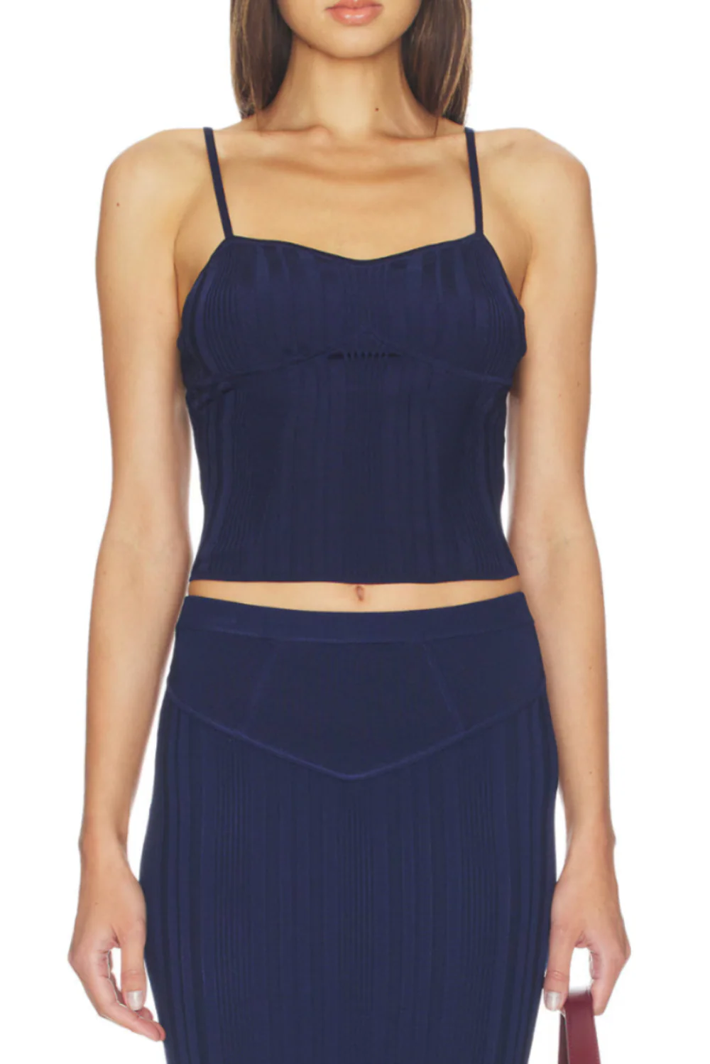 Rib Darted Cami Midnight Navy