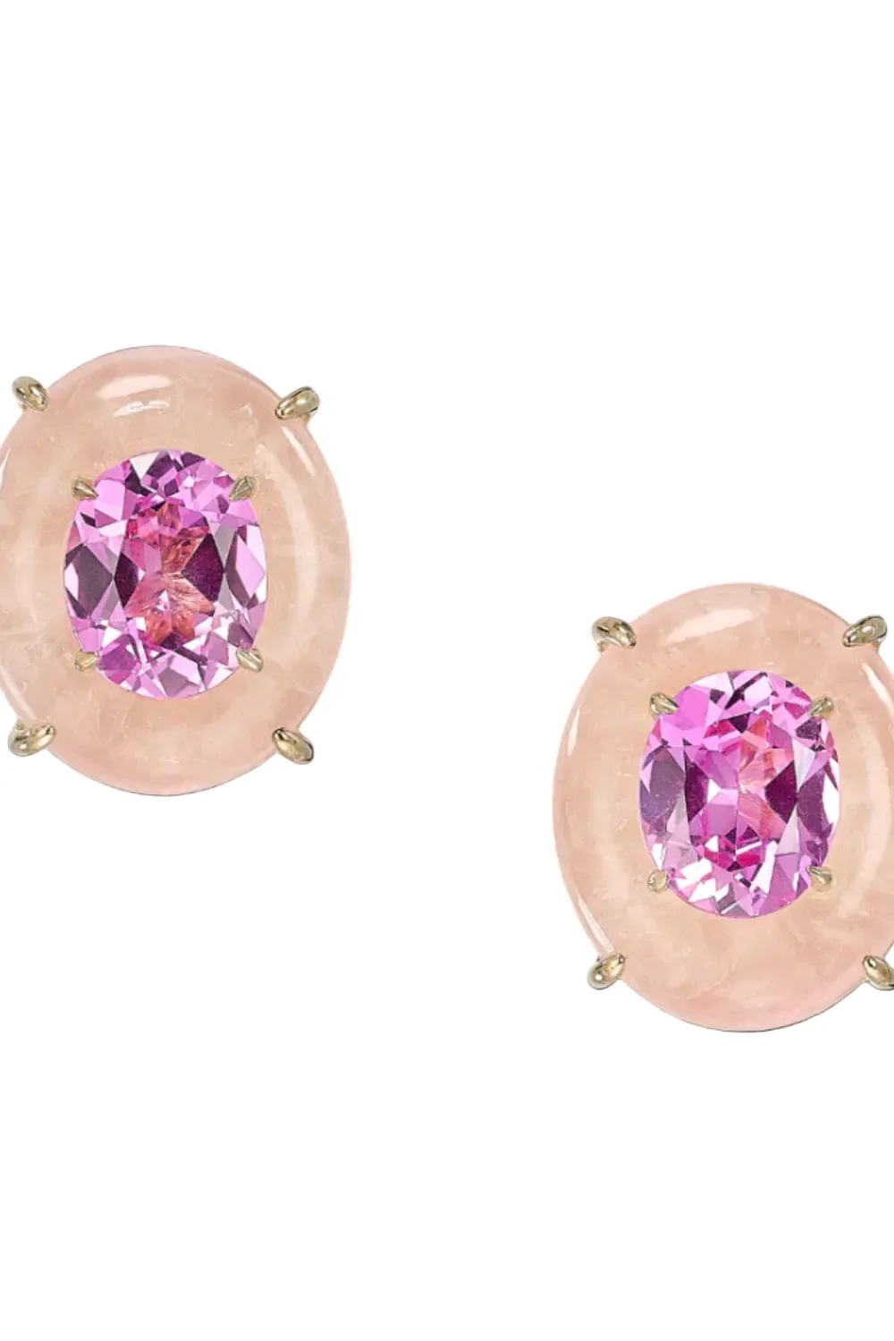 Rose Quartz Pebble Earrings