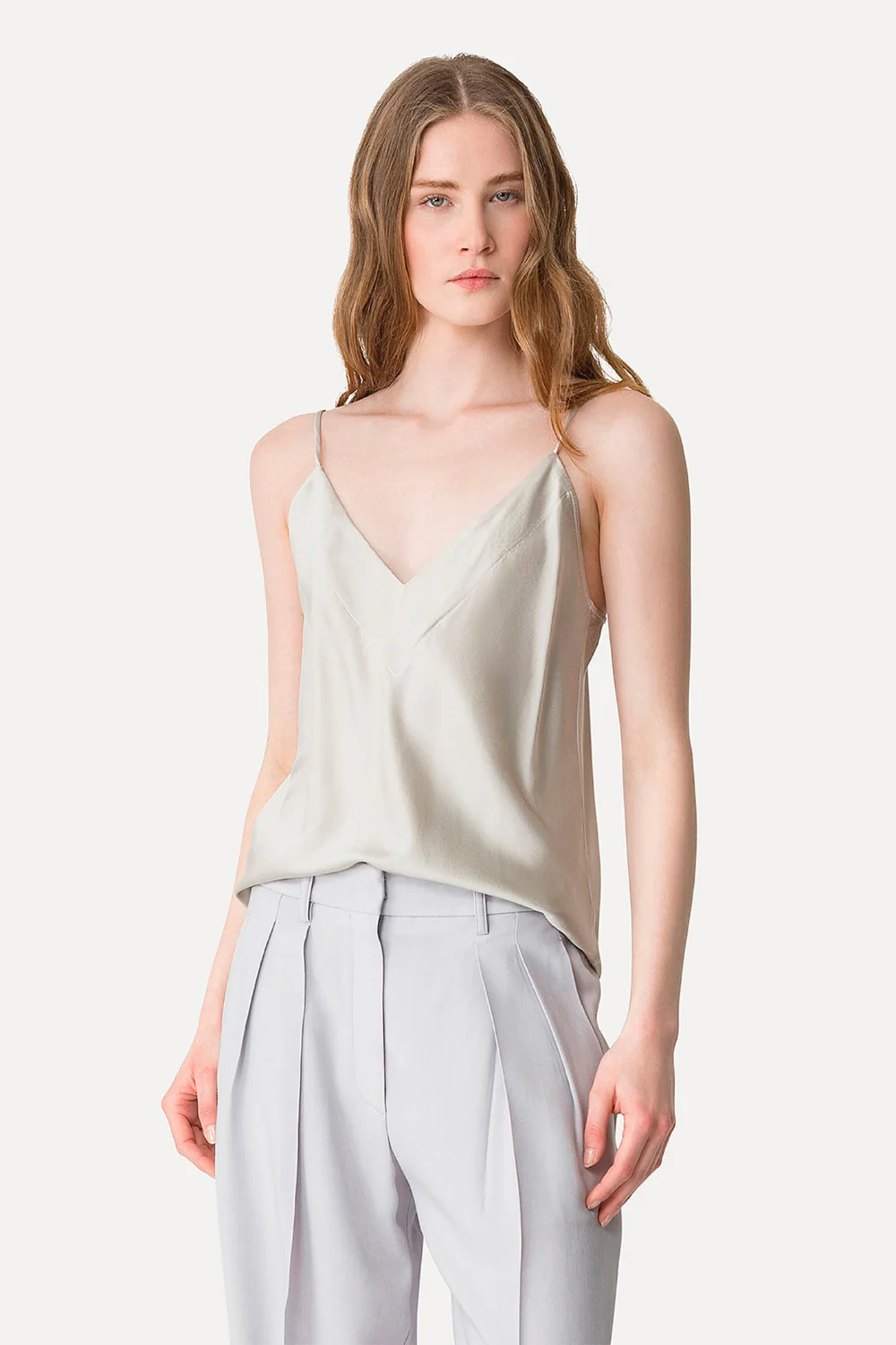 Silk–Satin Top with Straps