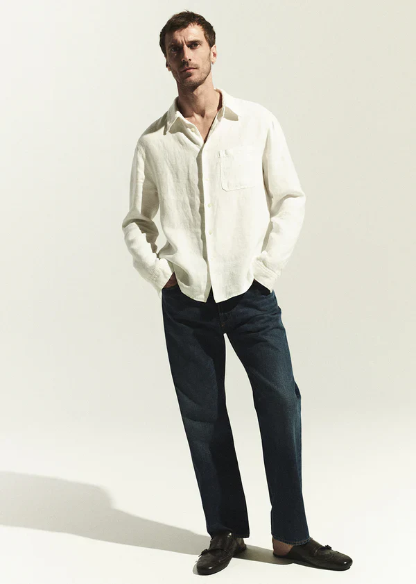 Single Pocket Linen Workshirt - Image 2