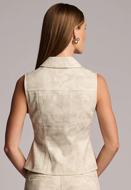 SKYLAR TOP  - CAMO PRINT IVORY - Image 5