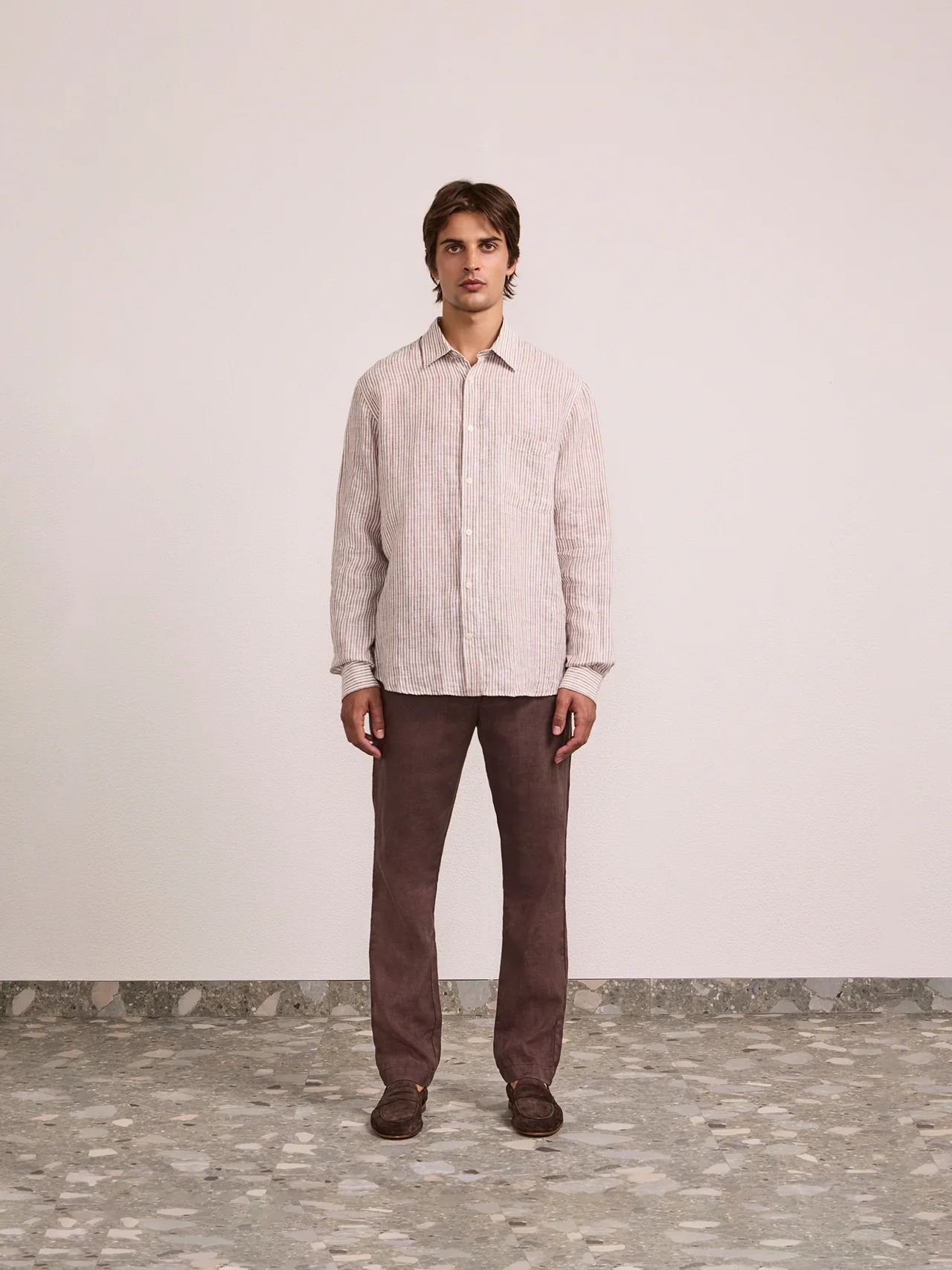 Telles Linen Shirt Caramel - Image 2