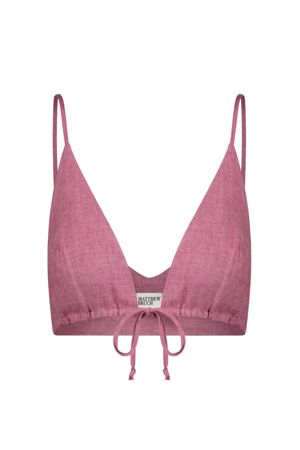 Triangle Tie Front Crop Top (Final Sale)