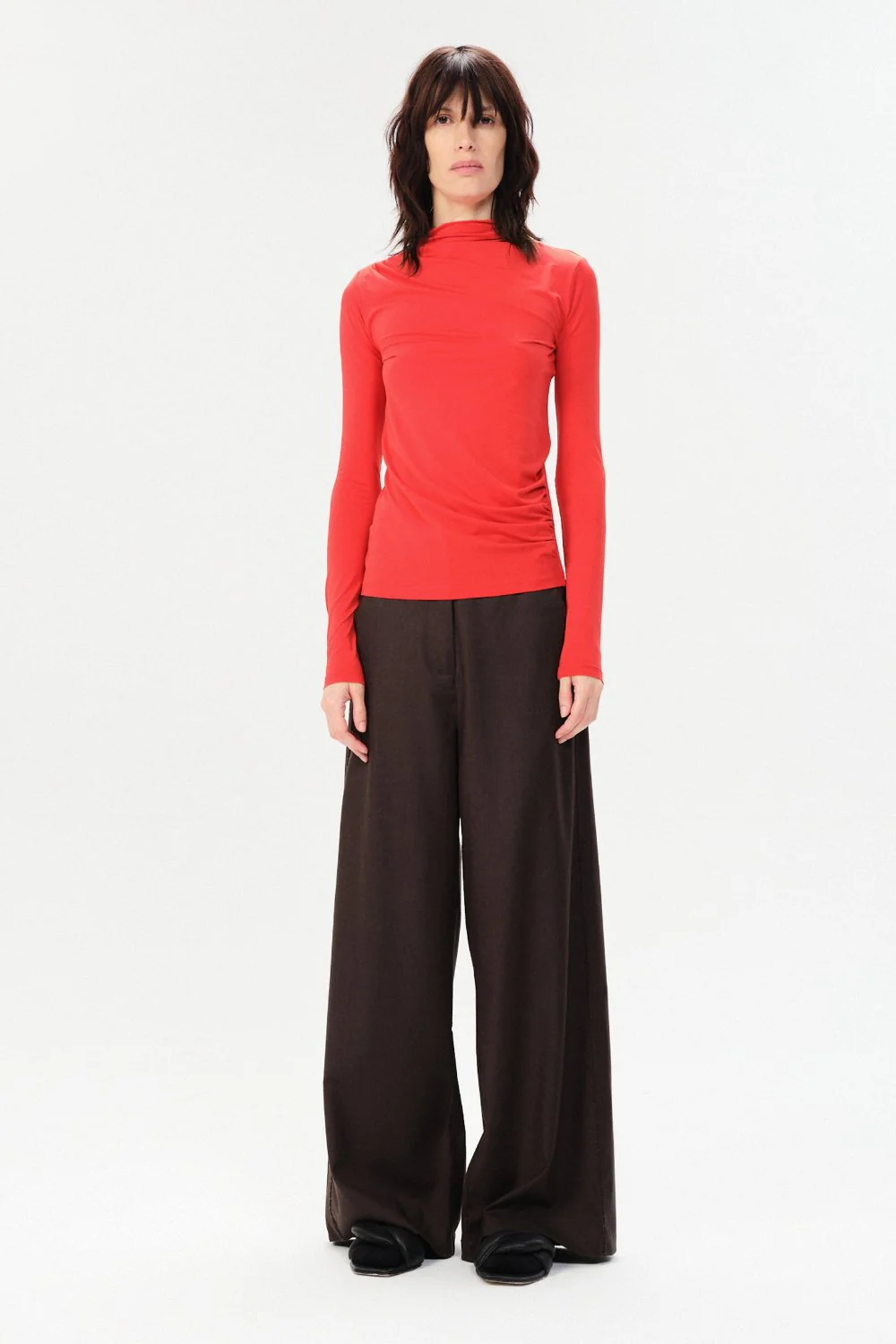 Vera Justin Long Sleeve Top Red (Final Sale)