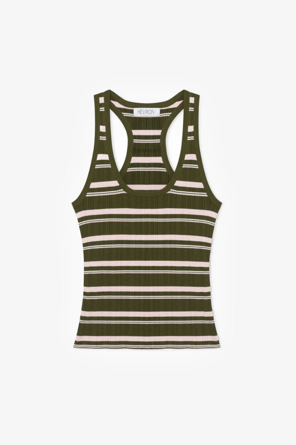 Violet Stripe Tank Olive Stripe