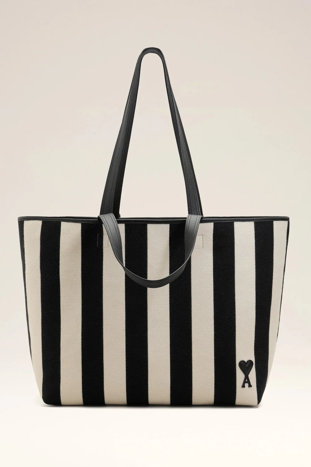 White Cotton Ami De Coeur Shopping Bag