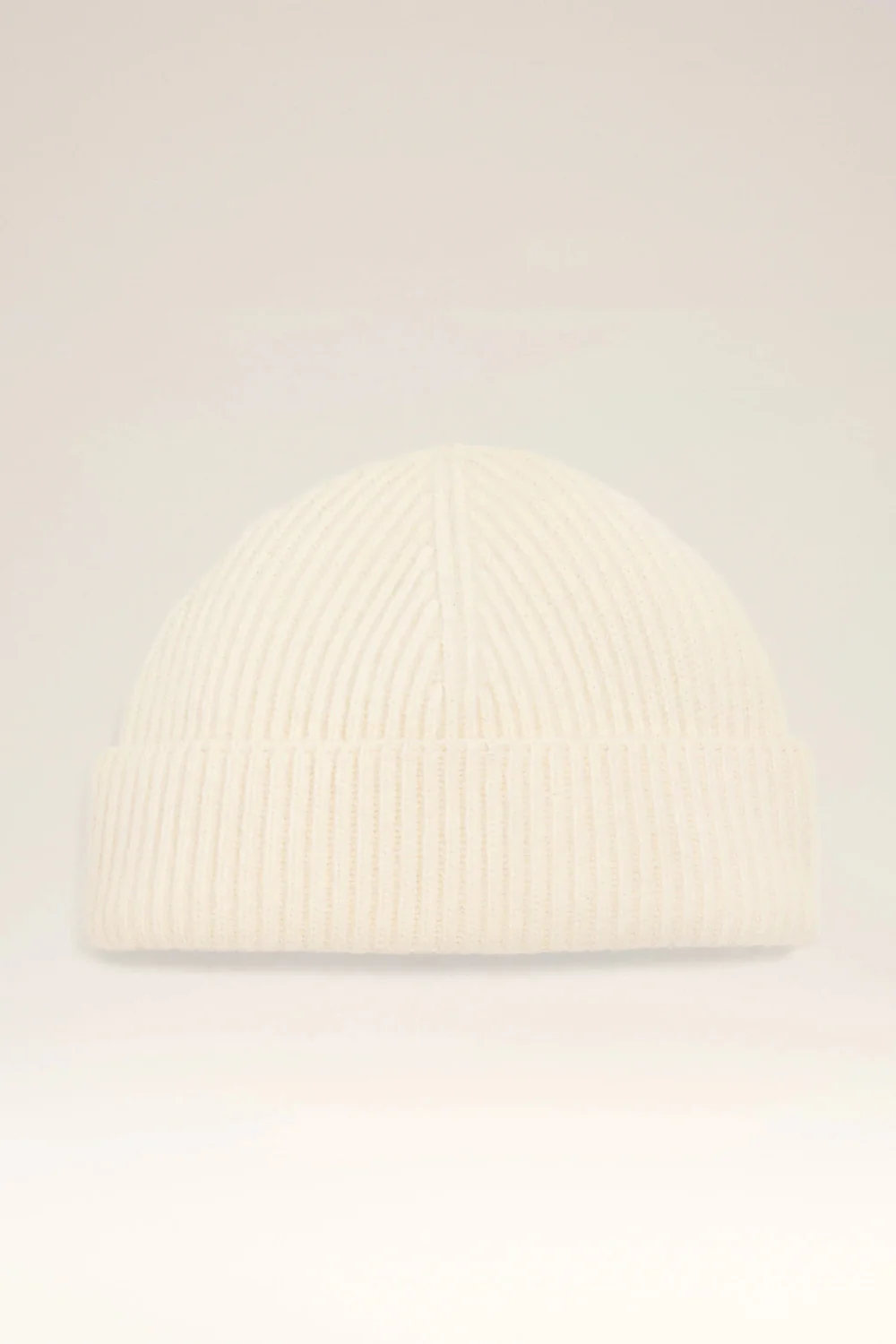 White Wool Ami Leather Label Beanie